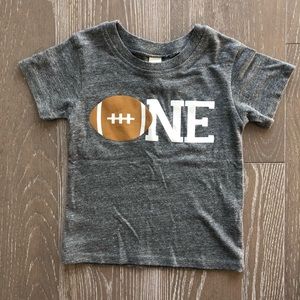 1st Birthday football “ONE” shirt